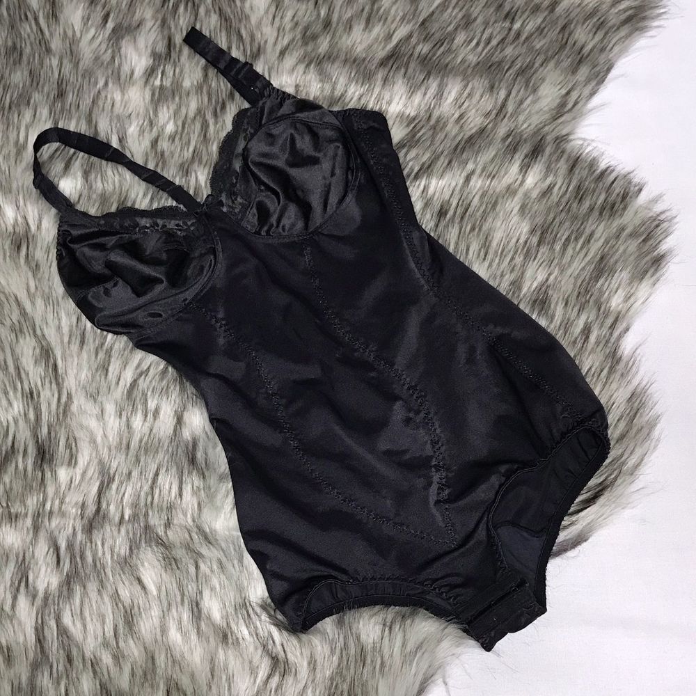 Vintage 1990’s Black Shapewear Bodysuit One Piece